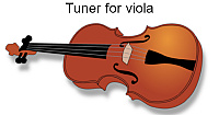 Online tuner for viola