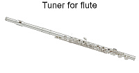 Online tuner for flute