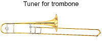 Online tuner for trombone