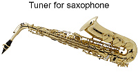 Online tuner for saxophone