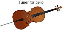 Online tuner for cello