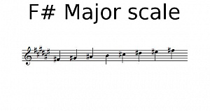 F sharp Major scale