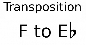 Transpose F to Eb