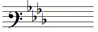 A flat major key signature in baritone clef
