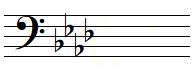 A flat major key signature in bass clef