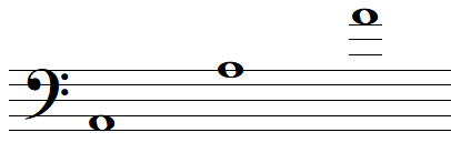 Some A notes in bass clef