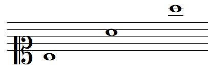 Some A notes in mezzo clef