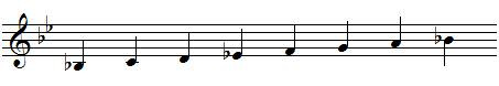 B flat major scale B flat major scale