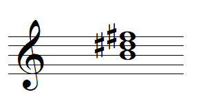 B major perfect chord triad