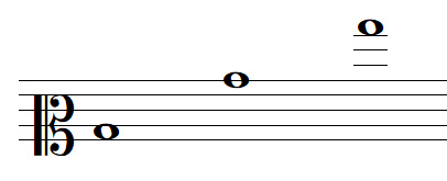 Some B notes in mezzo-soprano clef
