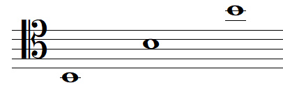 Some B notes in tenor clef