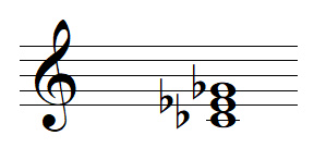 C flat major perfect chord triad