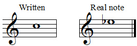 C4 sounding Eb4