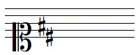 d major key signature in soprano clef
