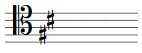 d major key signature in tenor clef