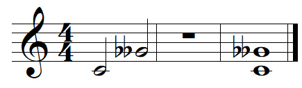 doubly diminished fifth doubly diminished fifth
