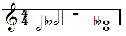 doubly diminished fourth doubly diminished fourth
