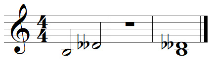 Doubly diminished third Doubly diminished third