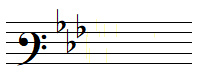 E flat major key signature in baritone clef