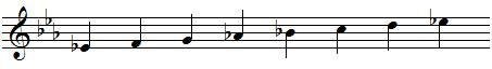 E flat major scale