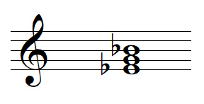 E flat major perfect chord triad
