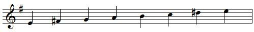 E harmonic minor scale