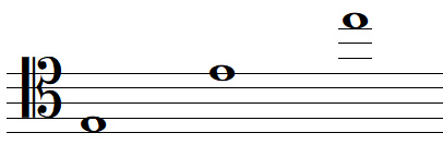 Some E notes in tenor clef