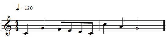 Examples of tempo indication