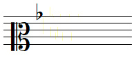 F major key signature in mezzo-soprano clef