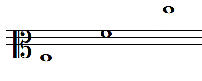 Some F notes in alto clef