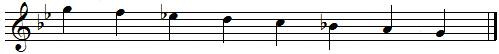 G descending melodic minor scale