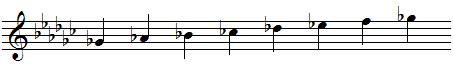 G flat major scale G flat major scale