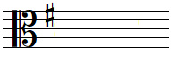 G major key signature in alto clef