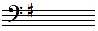 G major key signature in bass clef