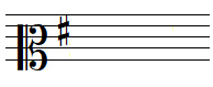 G major key signature in mezzo-soprano clef