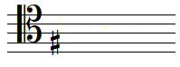 G major key signature in tenor clef