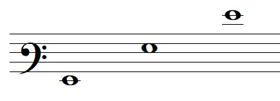Some G notes in baritone clef