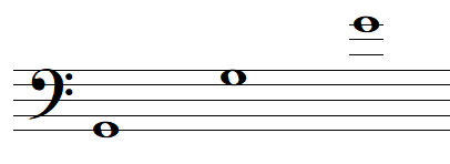 Some G notes in bass clef