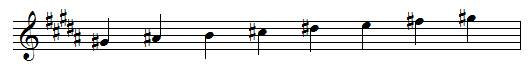G sharp natural minor scale