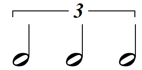 half note triplet, minim triplet