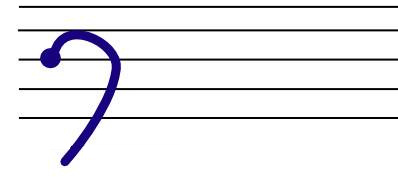 How to draw a baritone clef