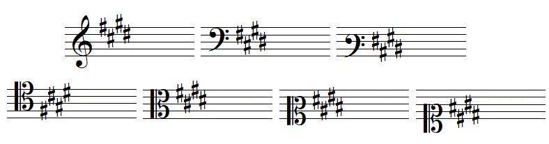 key signature 4 sharps