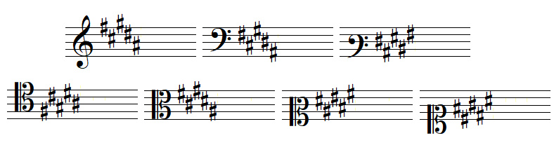 key signature 5 sharps