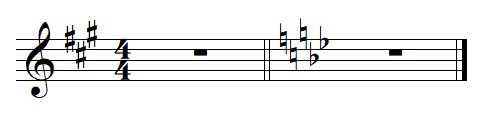 Key signature change
