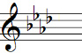 Key signature with four flats