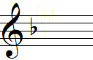 Key signature with one flat