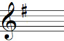 Key signature with one sharp