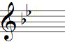 Key signature with two flats