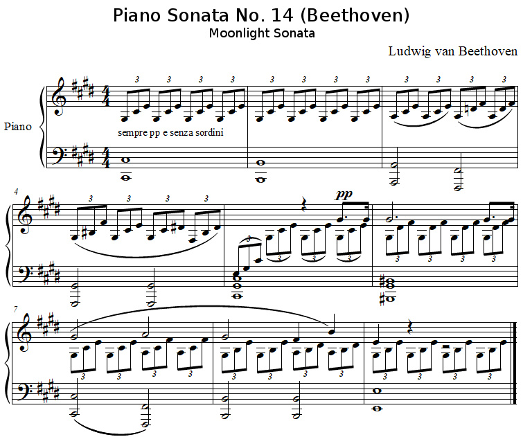 Piano Sonata No. 14 (Beethoven) Moonlight Sonata by Beethoven