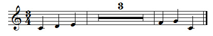 Multiple measure rests